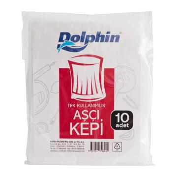 Dolphin Aşçı Kepi (Tela) - 10lu