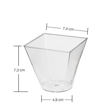 Plastik Mini Kap 240 cc Şeffaf - 24lü