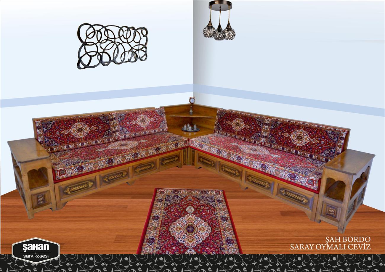 Şah Bordo Saray Oymalı Ceviz 2